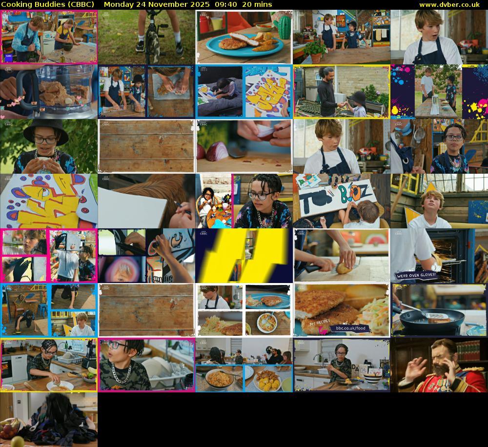 Cooking Buddies (CBBC) Monday 24 November 2025 09:40 - 10:00