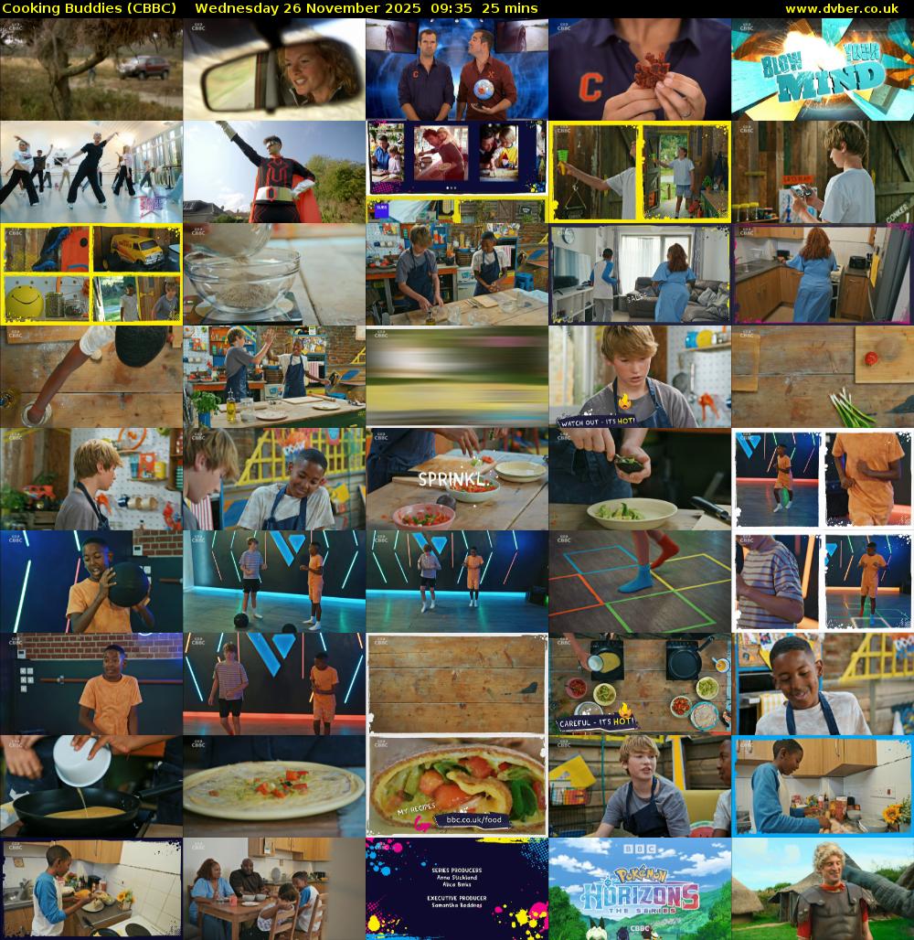 Cooking Buddies (CBBC) Wednesday 26 November 2025 09:35 - 10:00