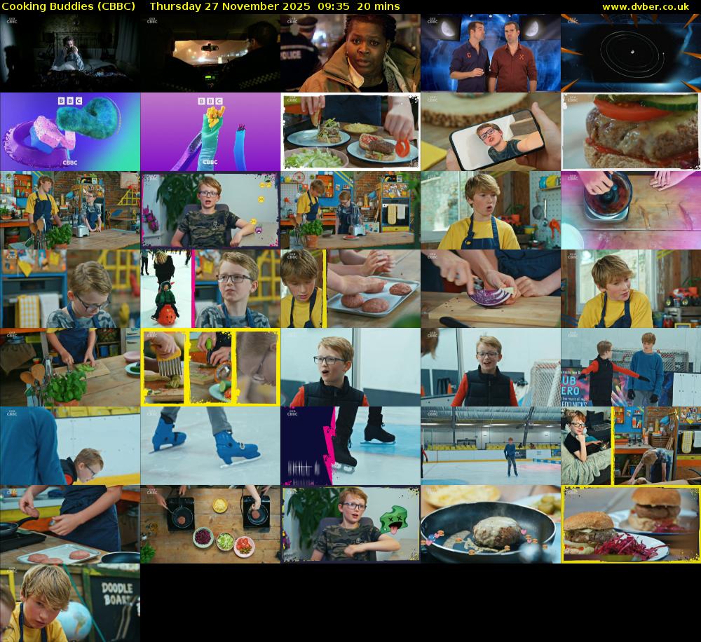 Cooking Buddies (CBBC) Thursday 27 November 2025 09:35 - 09:55