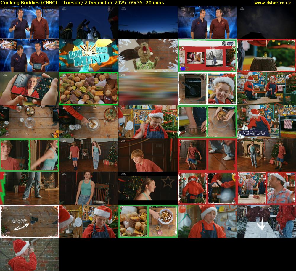 Cooking Buddies (CBBC) Tuesday 2 December 2025 09:35 - 09:55