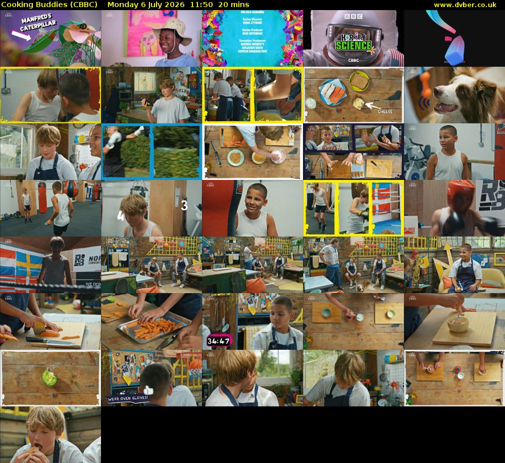 Cooking Buddies (CBBC) Monday 6 July 2026 11:50 - 12:10