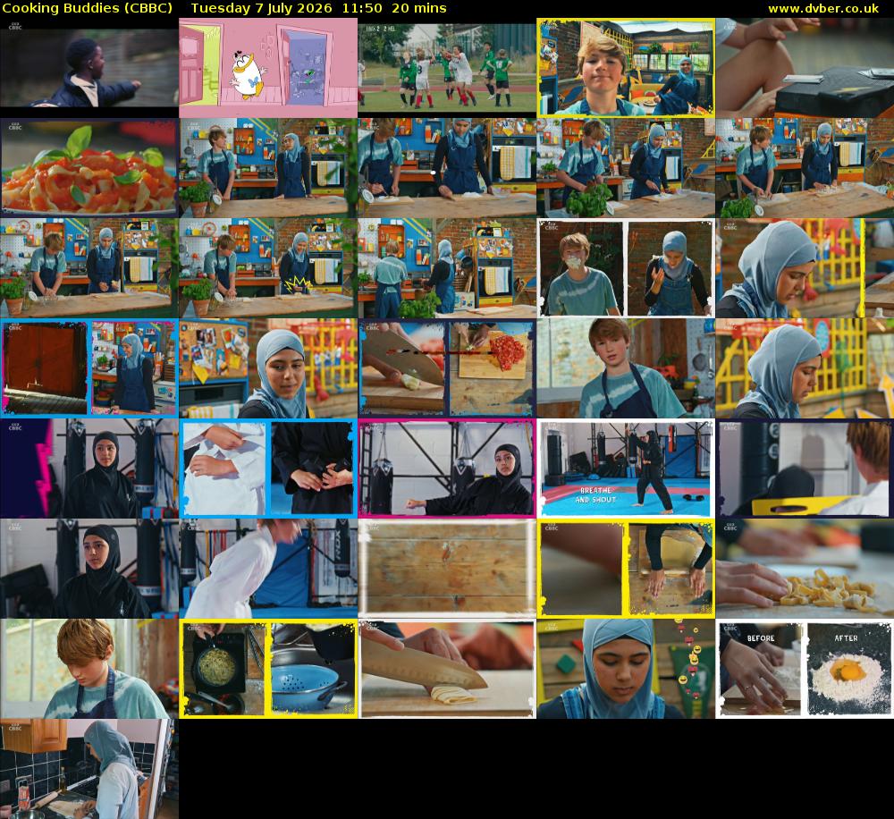 Cooking Buddies (CBBC) Tuesday 7 July 2026 11:50 - 12:10