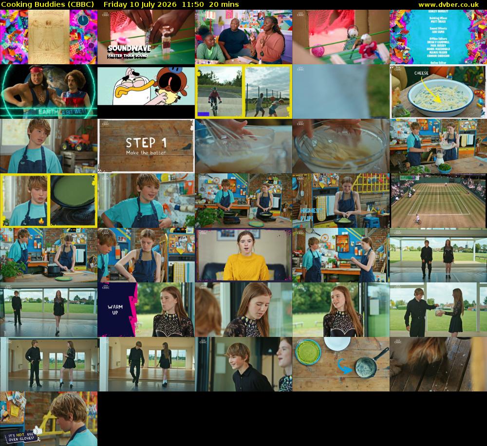 Cooking Buddies (CBBC) Friday 10 July 2026 11:50 - 12:10
