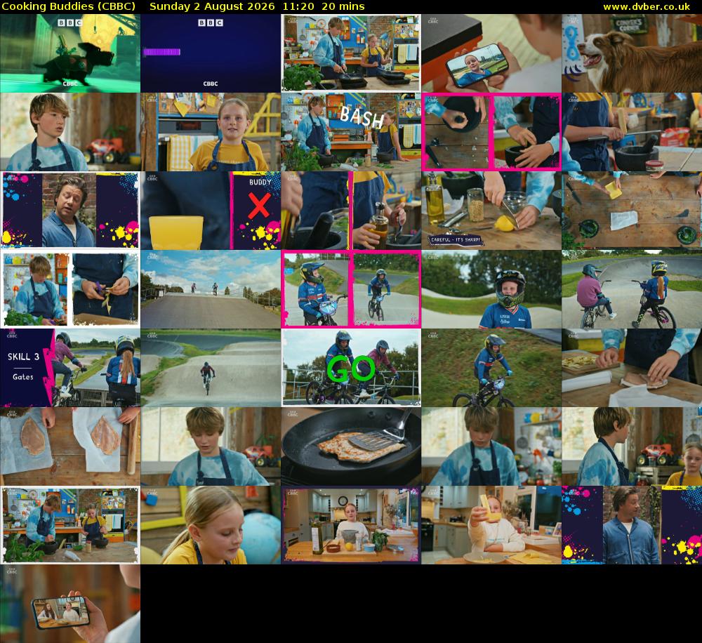 Cooking Buddies (CBBC) Sunday 2 August 2026 11:20 - 11:40