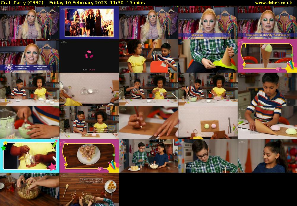 Craft Party (CBBC) Friday 10 February 2023 11:30 - 11:45