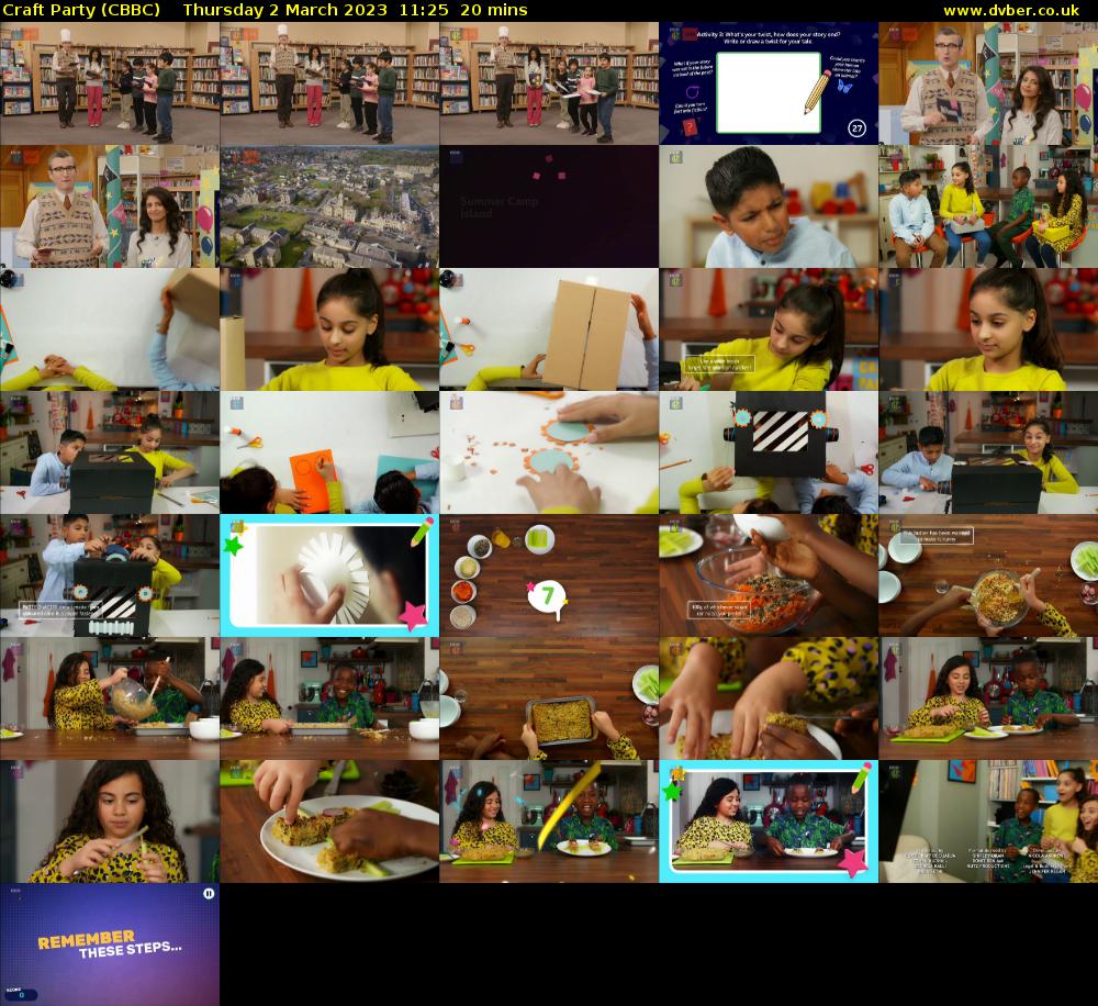 Craft Party (CBBC) Thursday 2 March 2023 11:25 - 11:45