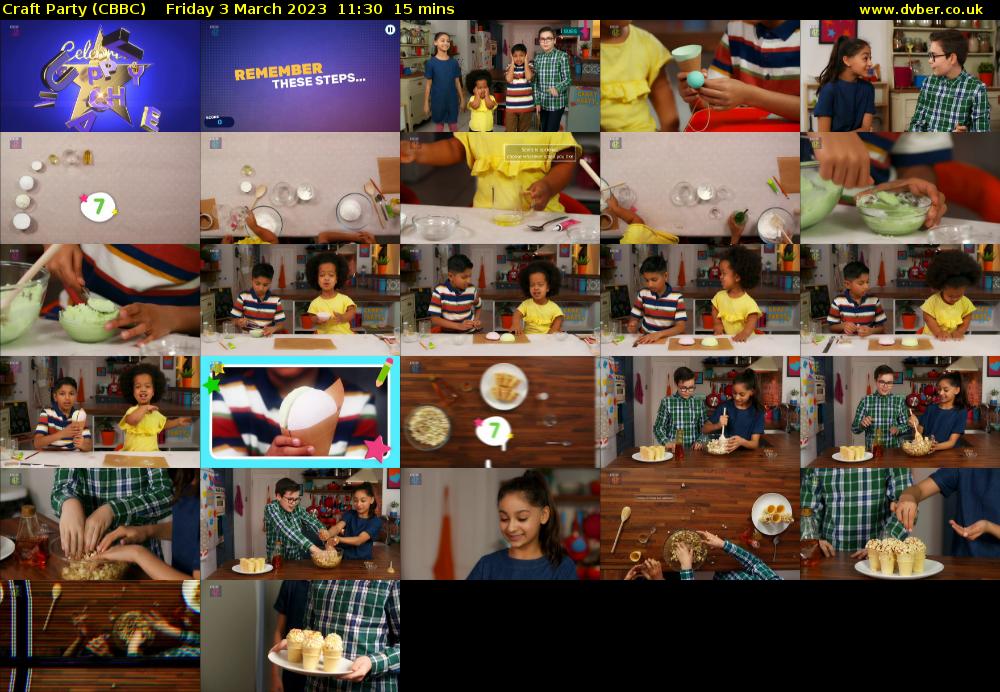 Craft Party (CBBC) Friday 3 March 2023 11:30 - 11:45