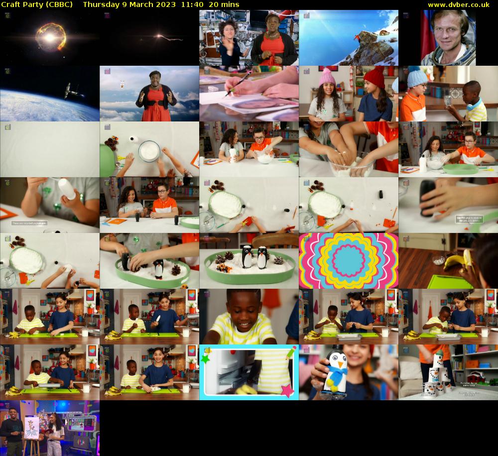 Craft Party (CBBC) Thursday 9 March 2023 11:40 - 12:00
