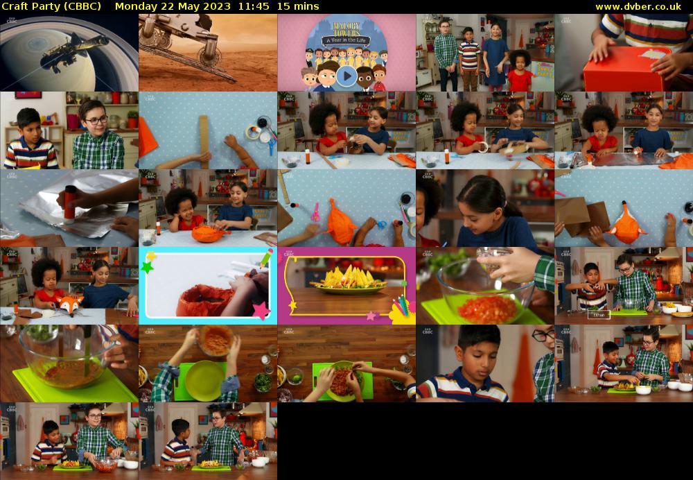 Craft Party (CBBC) Monday 22 May 2023 11:45 - 12:00