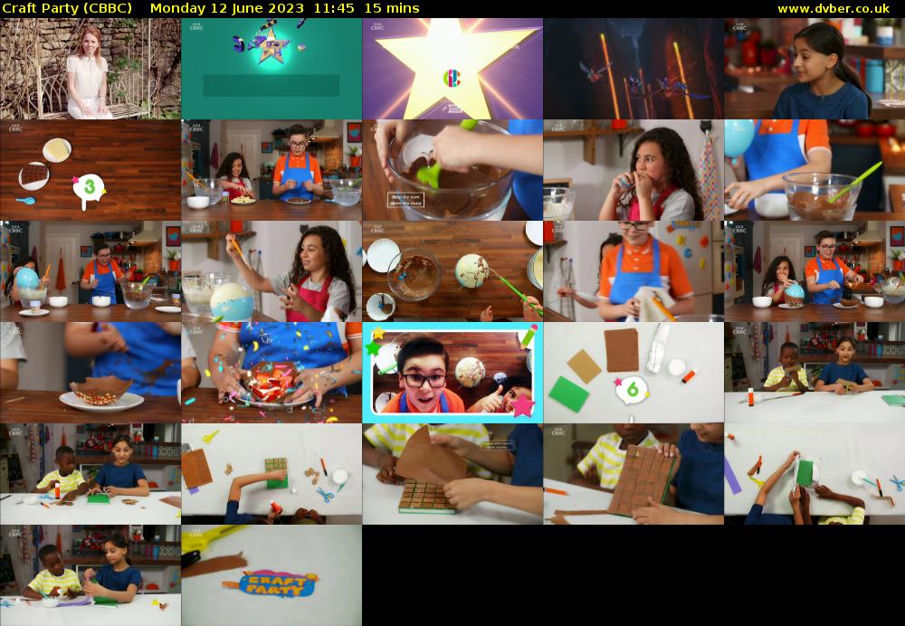 Craft Party (CBBC) Monday 12 June 2023 11:45 - 12:00