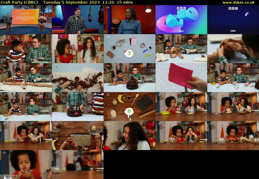 Craft Party (CBBC) Tuesday 5 September 2023 11:20 - 11:35