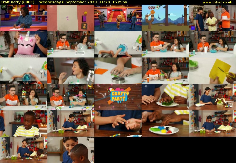 Craft Party (CBBC) Wednesday 6 September 2023 11:20 - 11:35