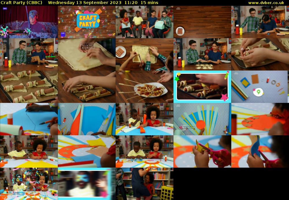 Craft Party (CBBC) Wednesday 13 September 2023 11:20 - 11:35