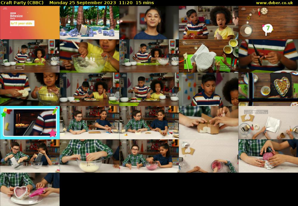Craft Party (CBBC) Monday 25 September 2023 11:20 - 11:35