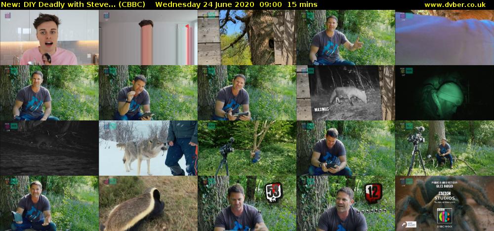 DIY Deadly with Steve... (CBBC) Wednesday 24 June 2020 09:00 - 09:15