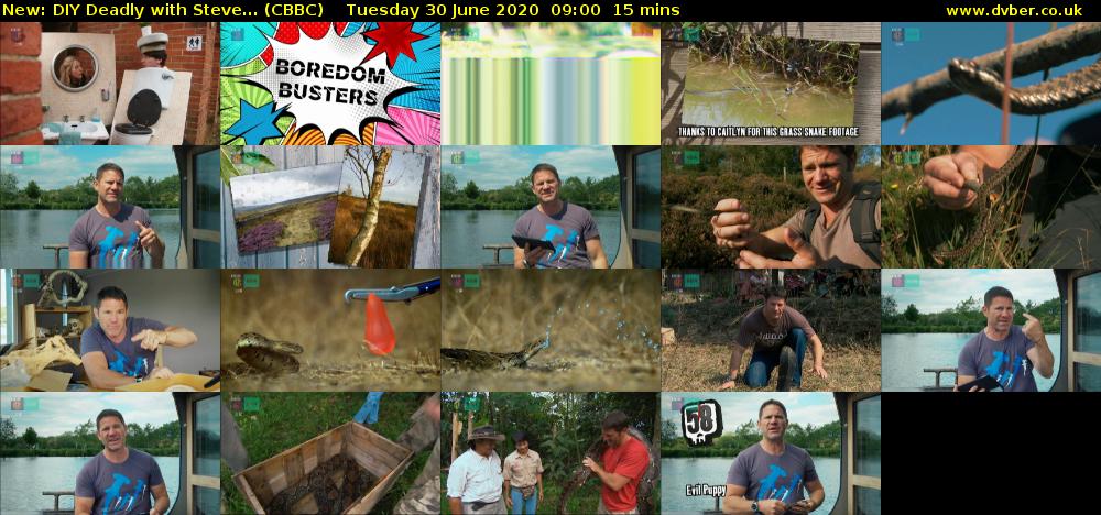 DIY Deadly with Steve... (CBBC) Tuesday 30 June 2020 09:00 - 09:15