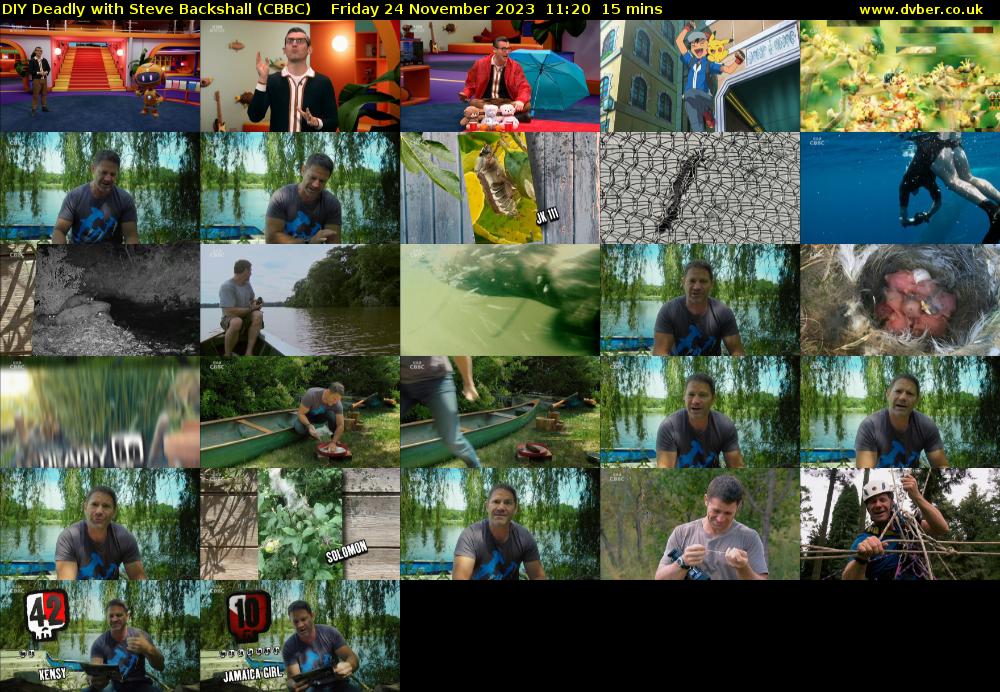 DIY Deadly with Steve Backshall (CBBC) Friday 24 November 2023 11:20 - 11:35