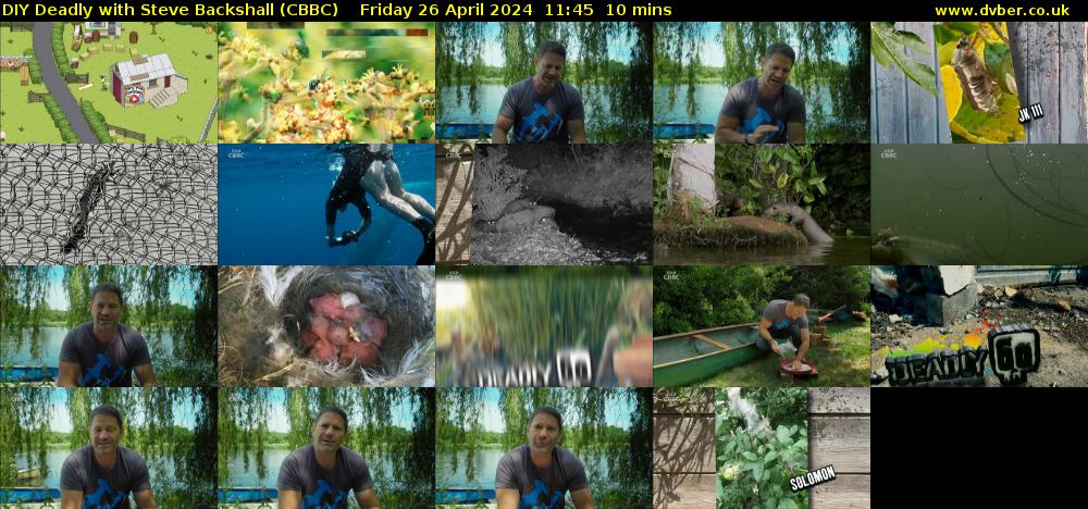 DIY Deadly with Steve Backshall (CBBC) Friday 26 April 2024 11:45 - 11:55