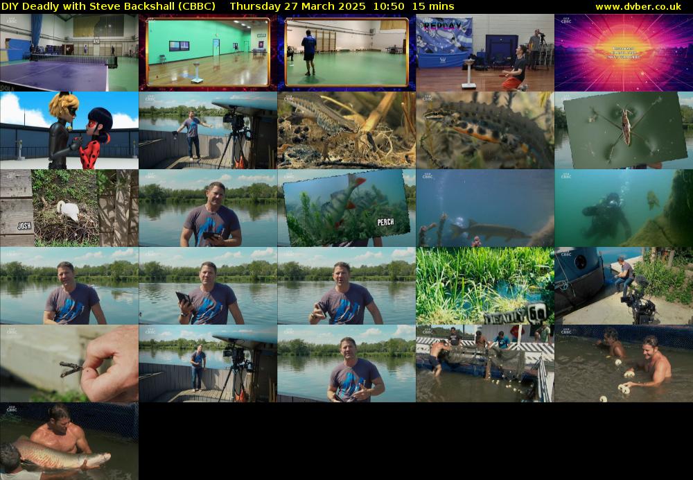 DIY Deadly with Steve Backshall (CBBC) Thursday 27 March 2025 10:50 - 11:05