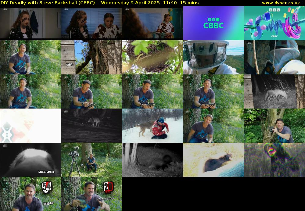 DIY Deadly with Steve Backshall (CBBC) Wednesday 9 April 2025 11:40 - 11:55