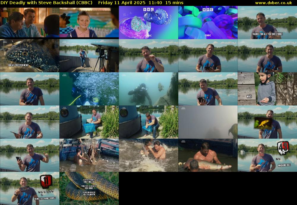 DIY Deadly with Steve Backshall (CBBC) Friday 11 April 2025 11:40 - 11:55