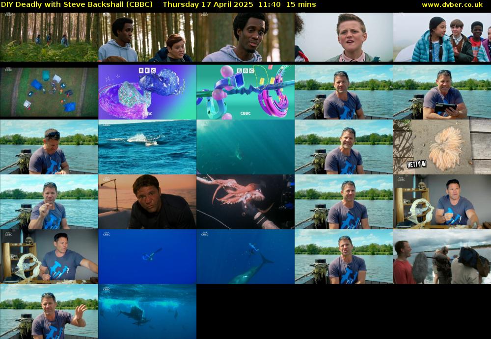 DIY Deadly with Steve Backshall (CBBC) Thursday 17 April 2025 11:40 - 11:55
