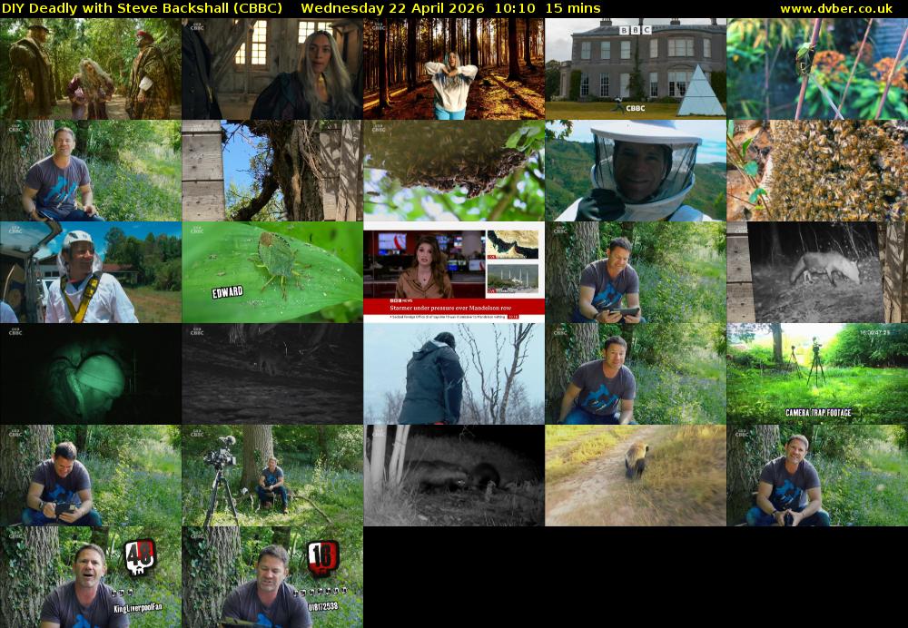 DIY Deadly with Steve Backshall (CBBC) Wednesday 22 April 2026 10:10 - 10:25