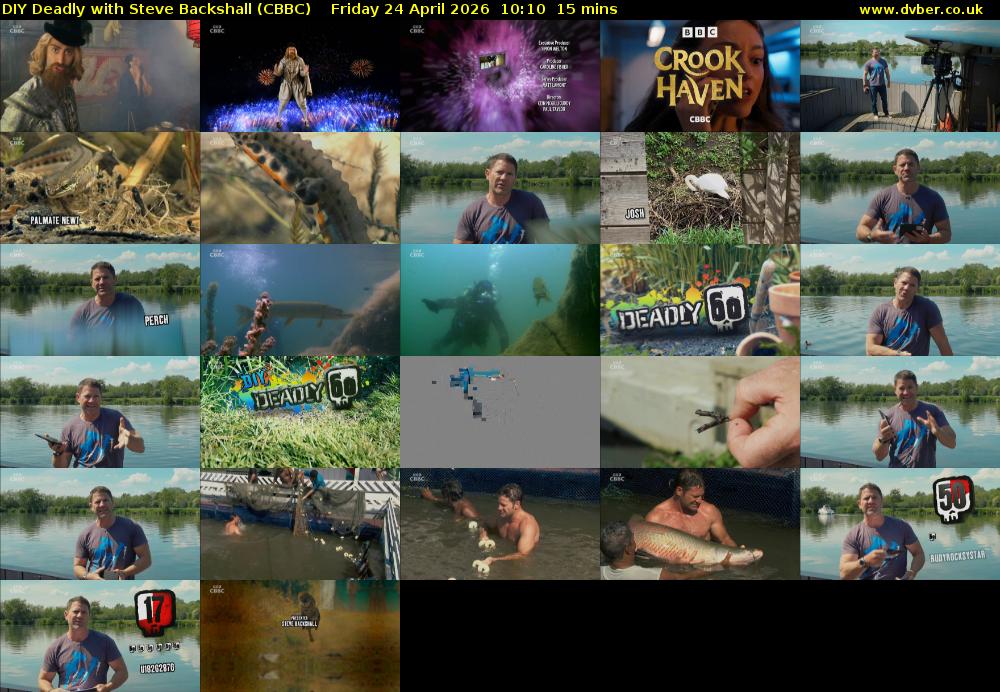 DIY Deadly with Steve Backshall (CBBC) Friday 24 April 2026 10:10 - 10:25