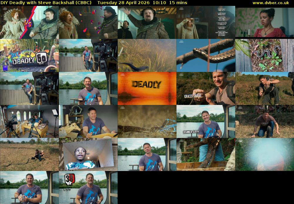 DIY Deadly with Steve Backshall (CBBC) Tuesday 28 April 2026 10:10 - 10:25