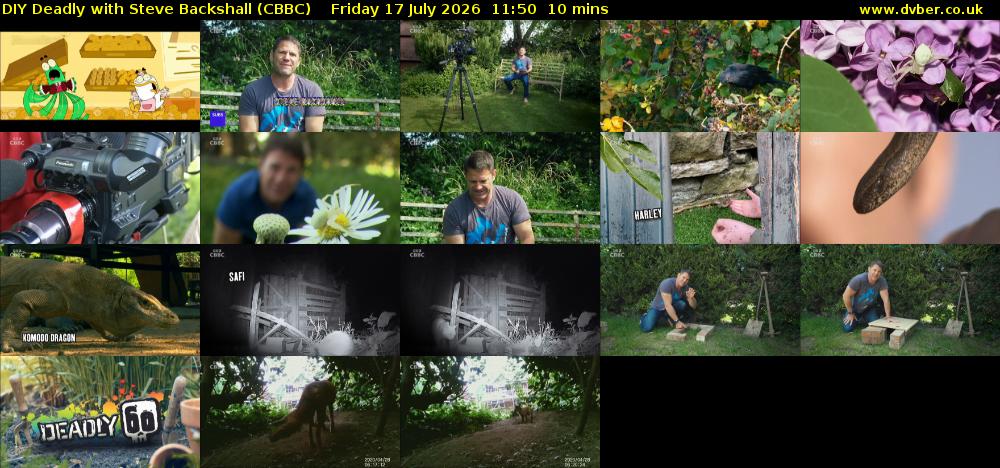 DIY Deadly with Steve Backshall (CBBC) Friday 17 July 2026 11:50 - 12:00