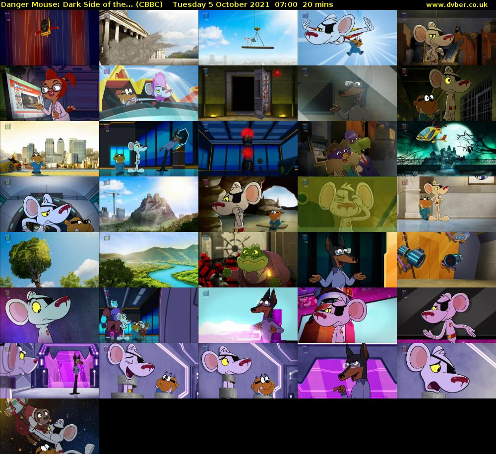 Danger Mouse: Dark Side of the... (CBBC) Tuesday 5 October 2021 07:00 - 07:20