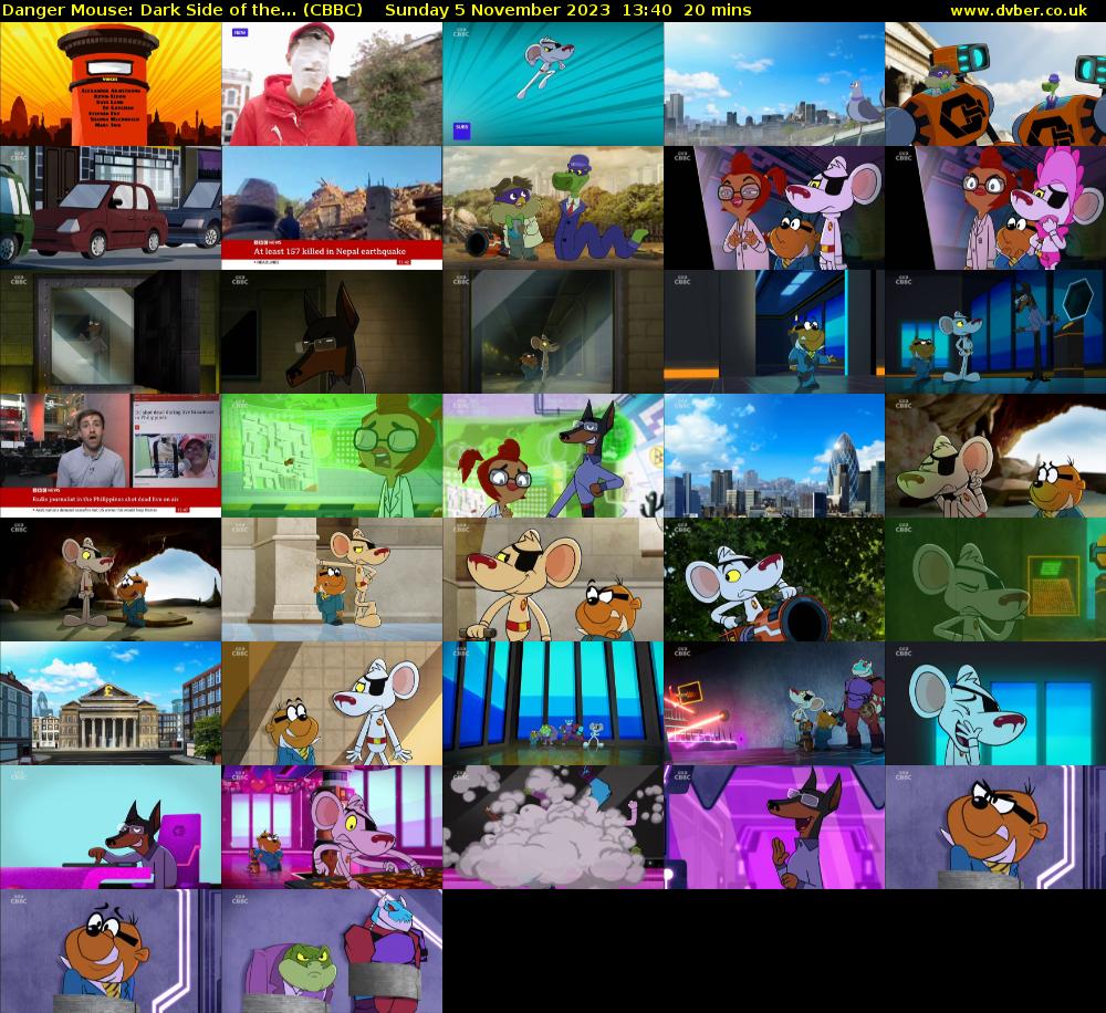 Danger Mouse: Dark Side of the... (CBBC) Sunday 5 November 2023 13:40 - 14:00