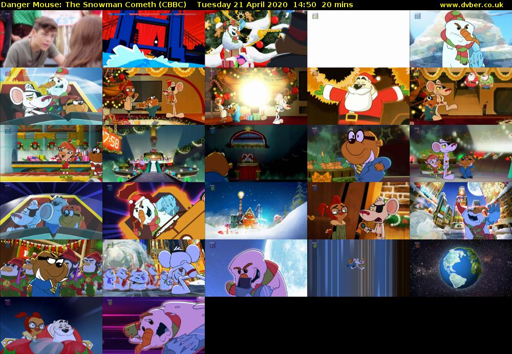 Danger Mouse: The Snowman Cometh (CBBC) Tuesday 21 April 2020 14:50 - 15:10