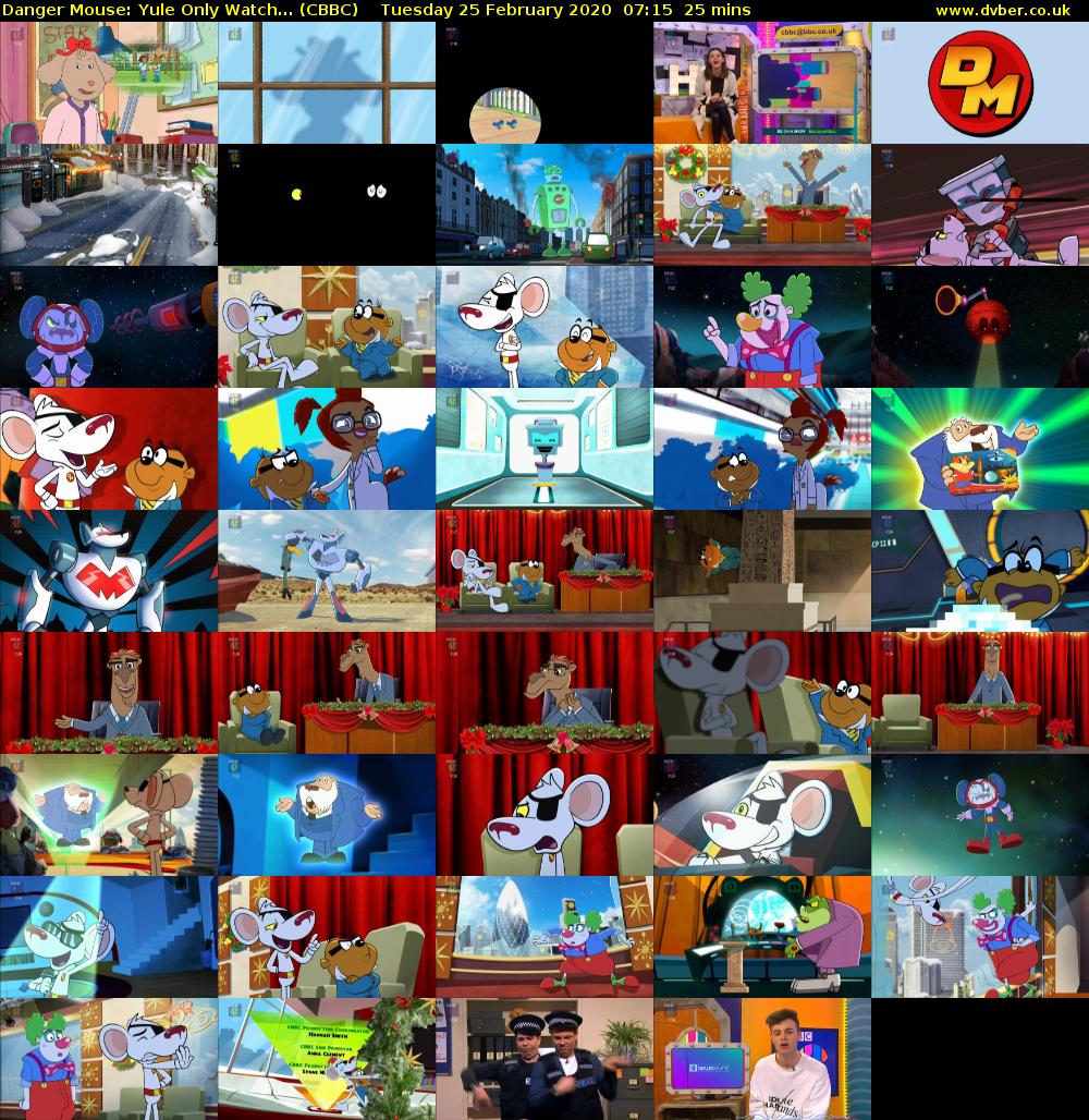 Danger Mouse: Yule Only Watch... (CBBC) Tuesday 25 February 2020 07:15 - 07:40