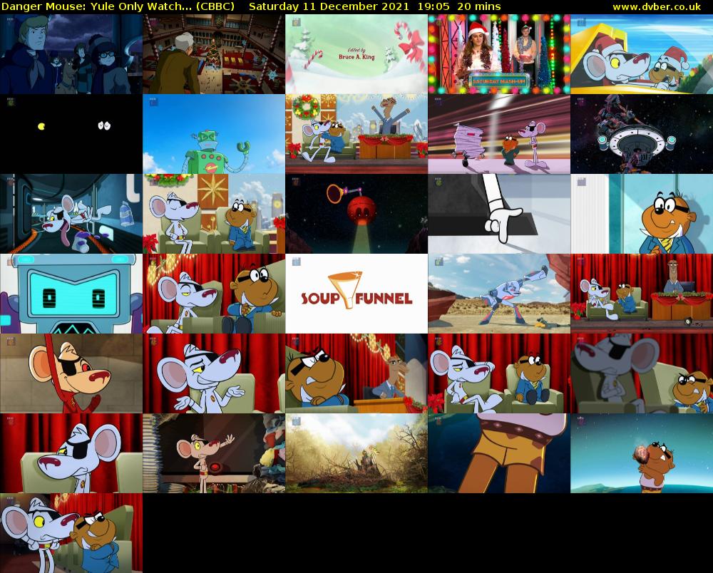 Danger Mouse: Yule Only Watch... (CBBC) Saturday 11 December 2021 19:05 - 19:25