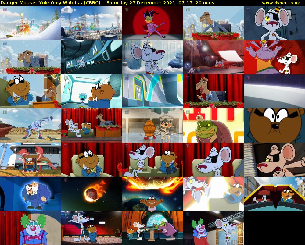 Danger Mouse: Yule Only Watch... (CBBC) Saturday 25 December 2021 07:15 - 07:35