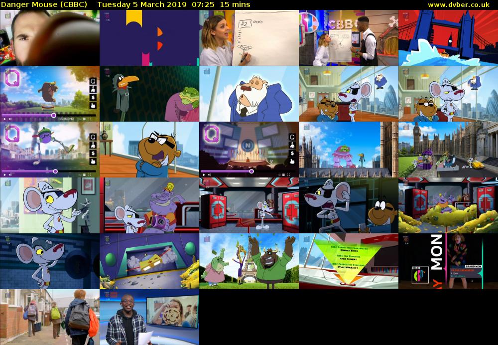 Danger Mouse (CBBC) Tuesday 5 March 2019 07:25 - 07:40