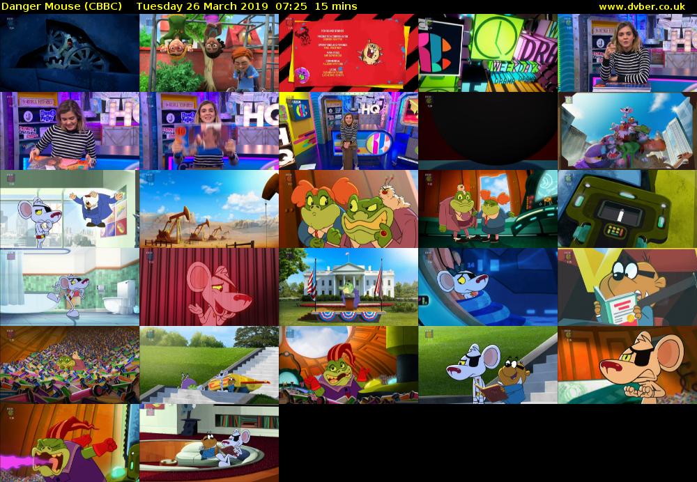 Danger Mouse (CBBC) Tuesday 26 March 2019 07:25 - 07:40