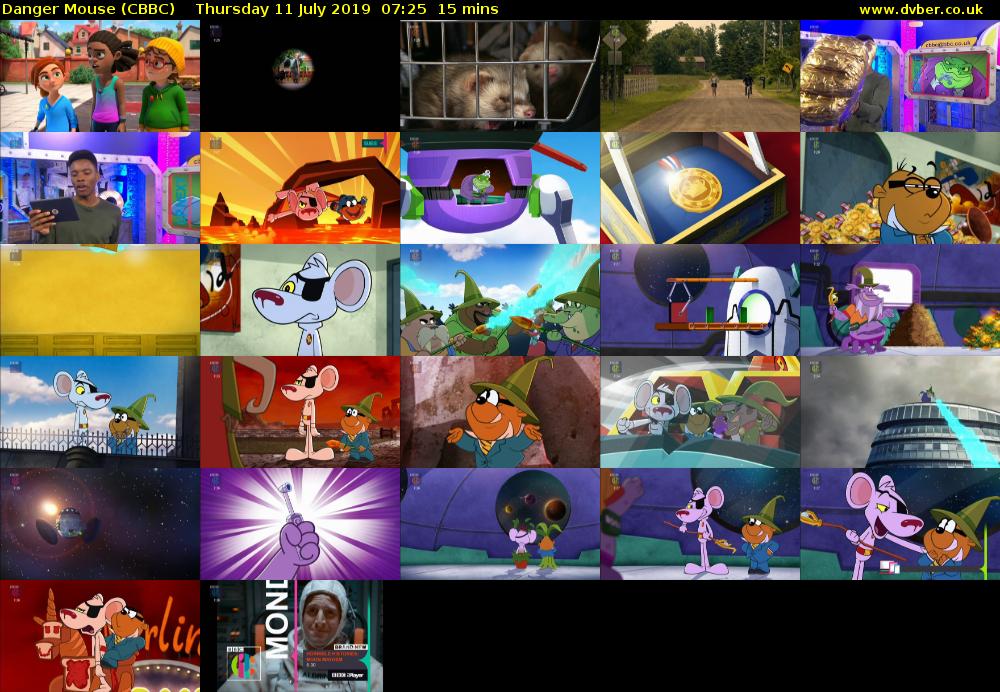 Danger Mouse (CBBC) Thursday 11 July 2019 07:25 - 07:40