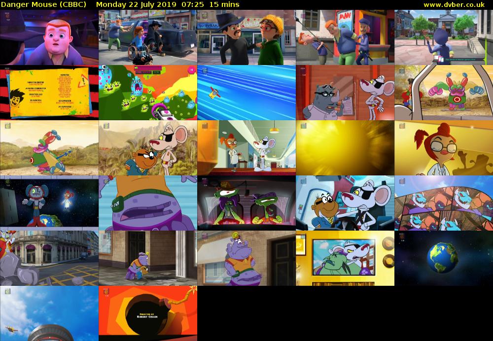 Danger Mouse (CBBC) Monday 22 July 2019 07:25 - 07:40