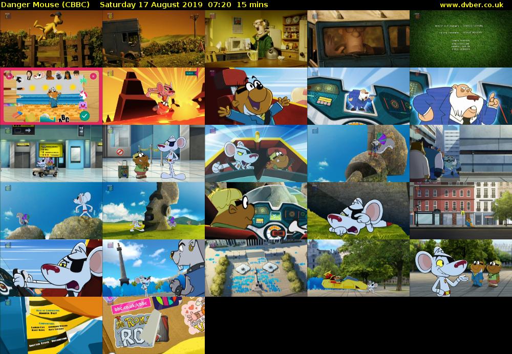 Danger Mouse (CBBC) Saturday 17 August 2019 07:20 - 07:35