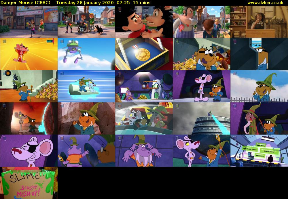 Danger Mouse (CBBC) Tuesday 28 January 2020 07:25 - 07:40