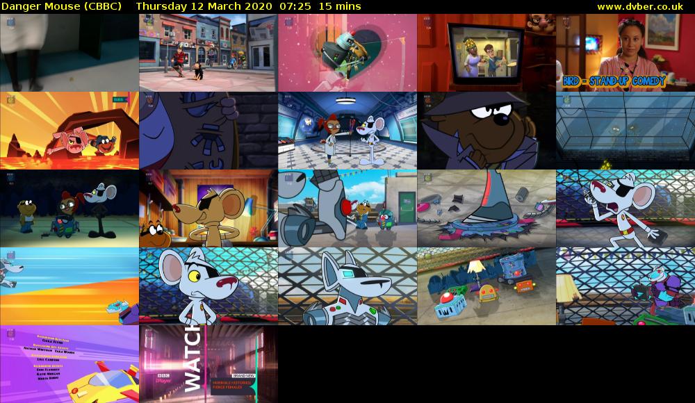 Danger Mouse (CBBC) Thursday 12 March 2020 07:25 - 07:40