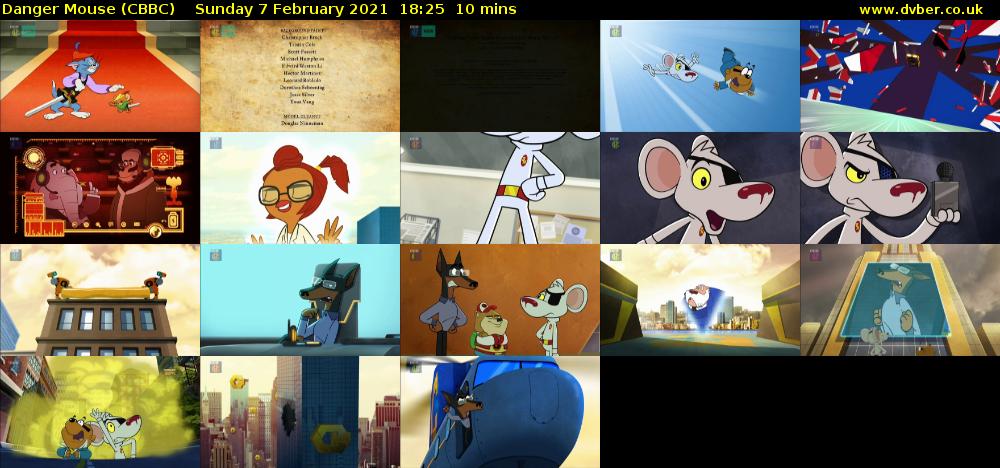 Danger Mouse (CBBC) Sunday 7 February 2021 18:25 - 18:35