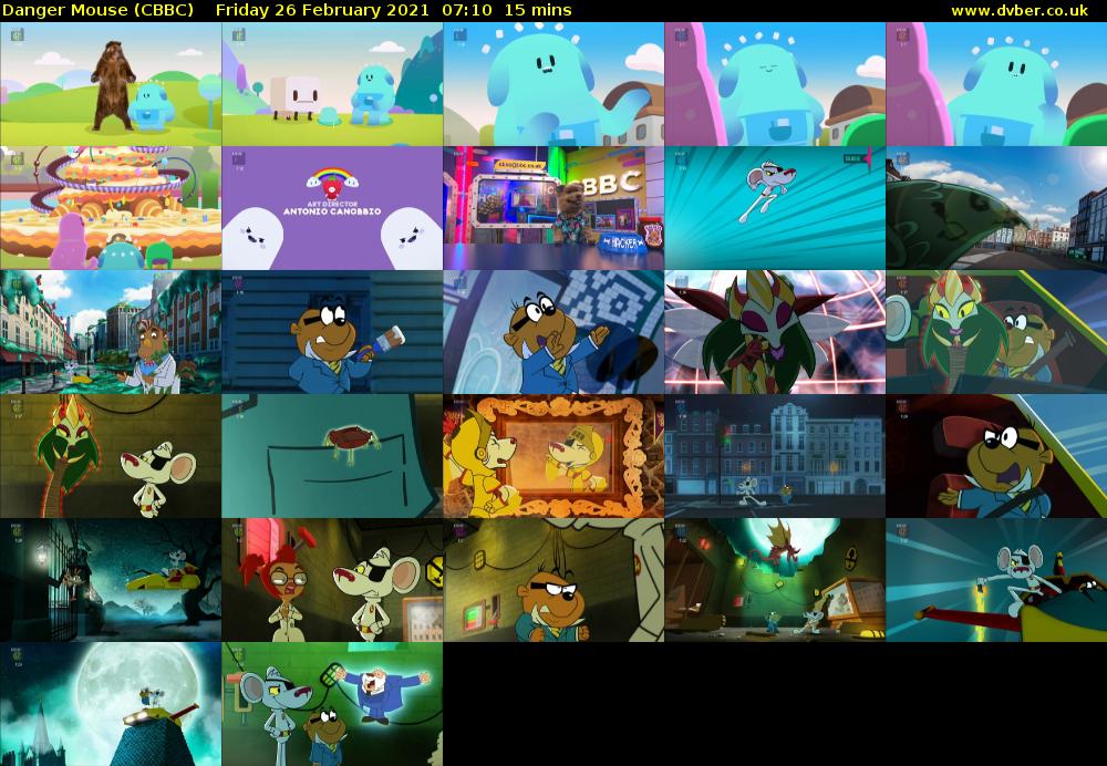 Danger Mouse (CBBC) Friday 26 February 2021 07:10 - 07:25