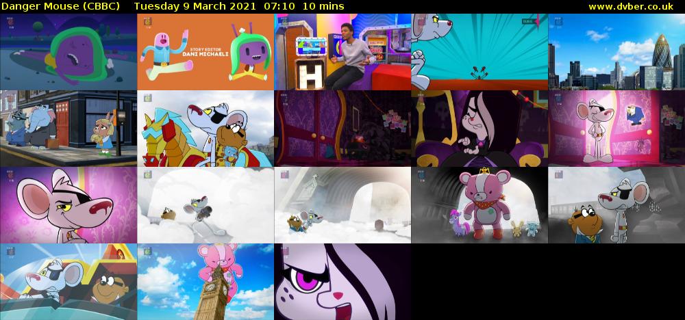 Danger Mouse (CBBC) Tuesday 9 March 2021 07:10 - 07:20