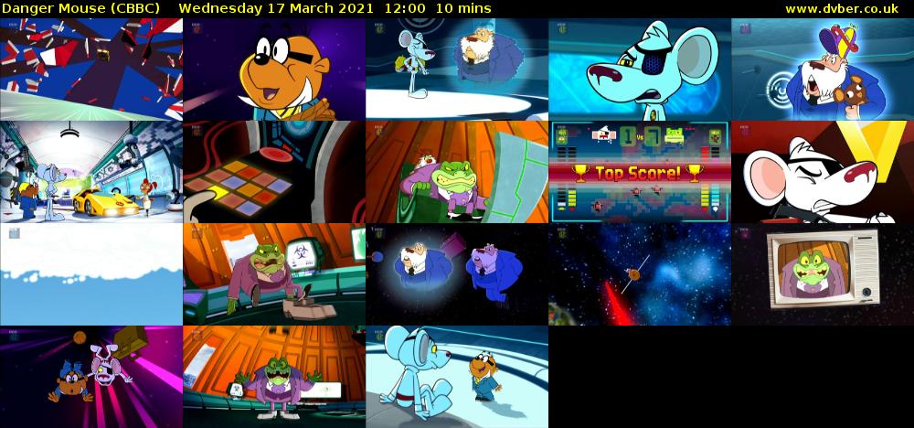 Danger Mouse (CBBC) Wednesday 17 March 2021 12:00 - 12:10