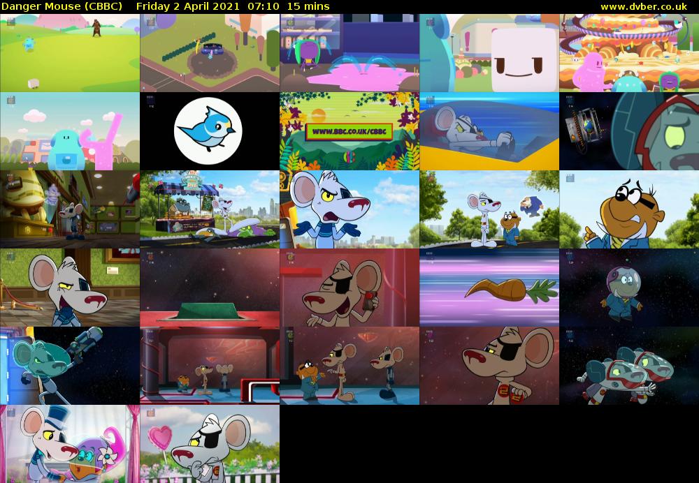 Danger Mouse (CBBC) Friday 2 April 2021 07:10 - 07:25