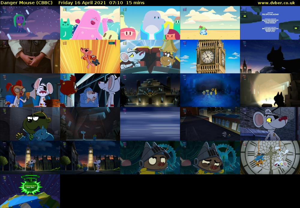 Danger Mouse (CBBC) Friday 16 April 2021 07:10 - 07:25