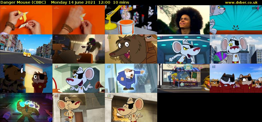 Danger Mouse (CBBC) Monday 14 June 2021 12:00 - 12:10